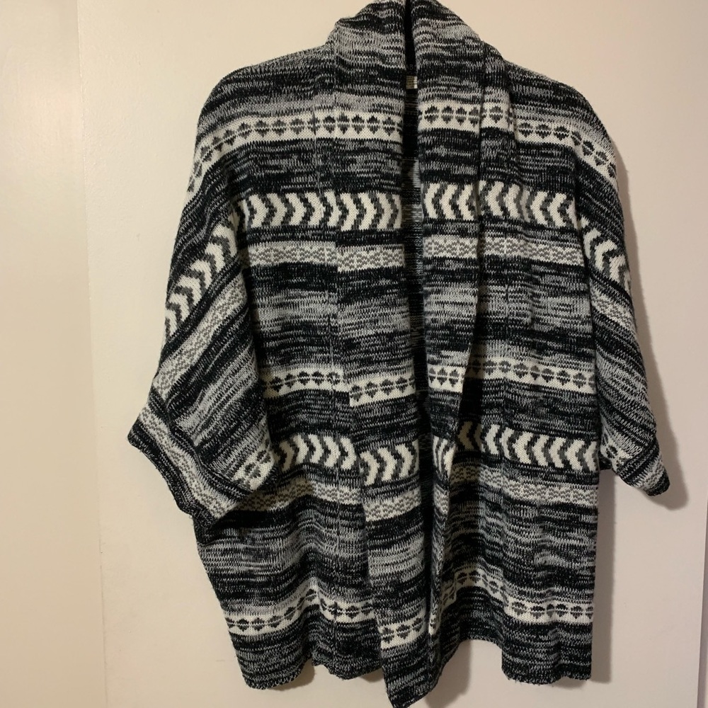 Billabong Gray/Black Oversized Open Front …